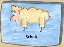 Schafe und Ziege
